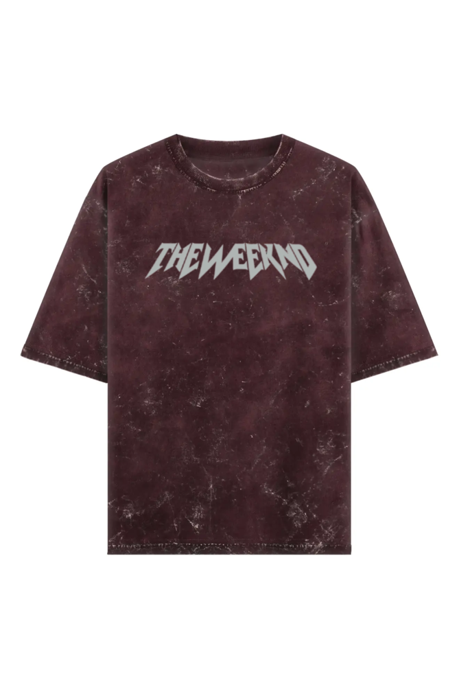 The Weeknd Vintage Oversized T-Shirt – Acid Wash Graphic Tee for Fans - amhype
