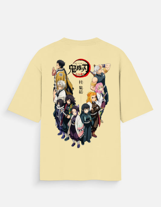 Demon Slayer Hashira Backprint Oversized T-Shirt | Anime Streetwear - amhype