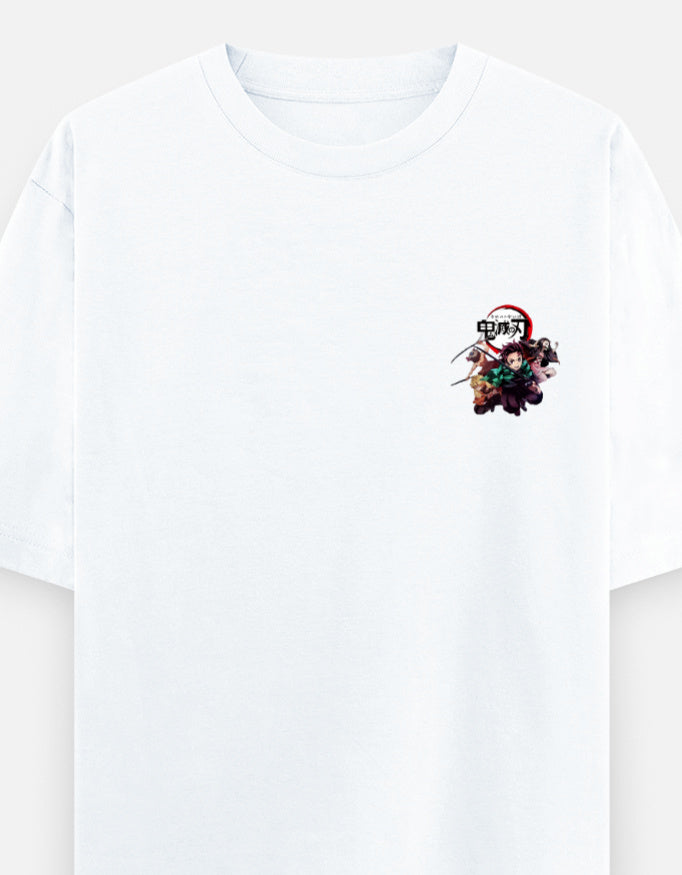 Demon Slayer Team Oversized T-Shirt – Unisex Heavyweight Anime Streetwear - amhype