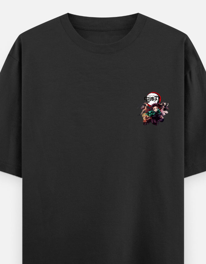 Demon Slayer Team Oversized T-Shirt – Unisex Heavyweight Anime Streetwear - amhype