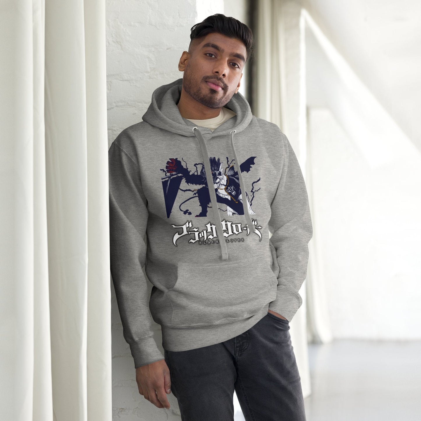 AMHYPE UNISEX ASTA BALCK CLOVER HOODIE - amhype