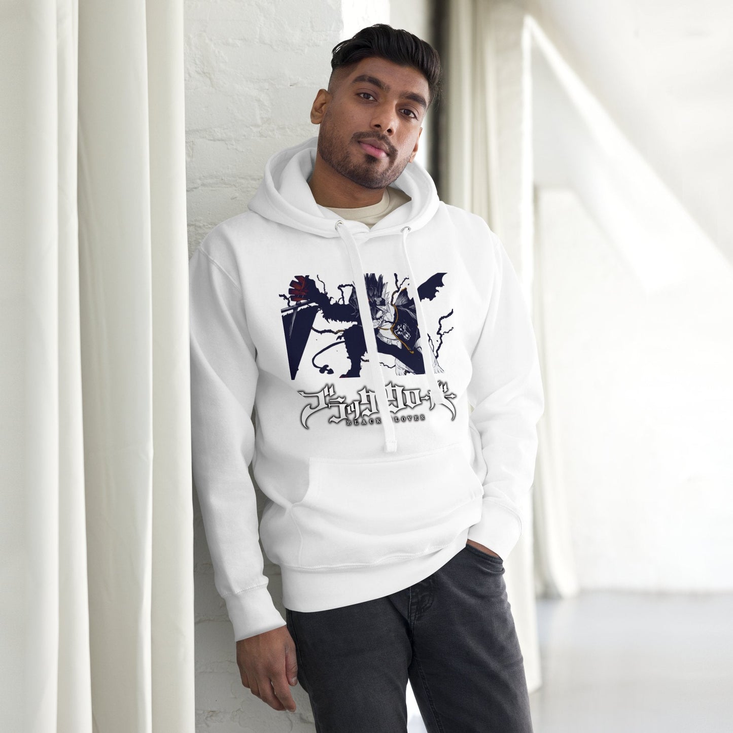 AMHYPE UNISEX ASTA BALCK CLOVER HOODIE - amhype