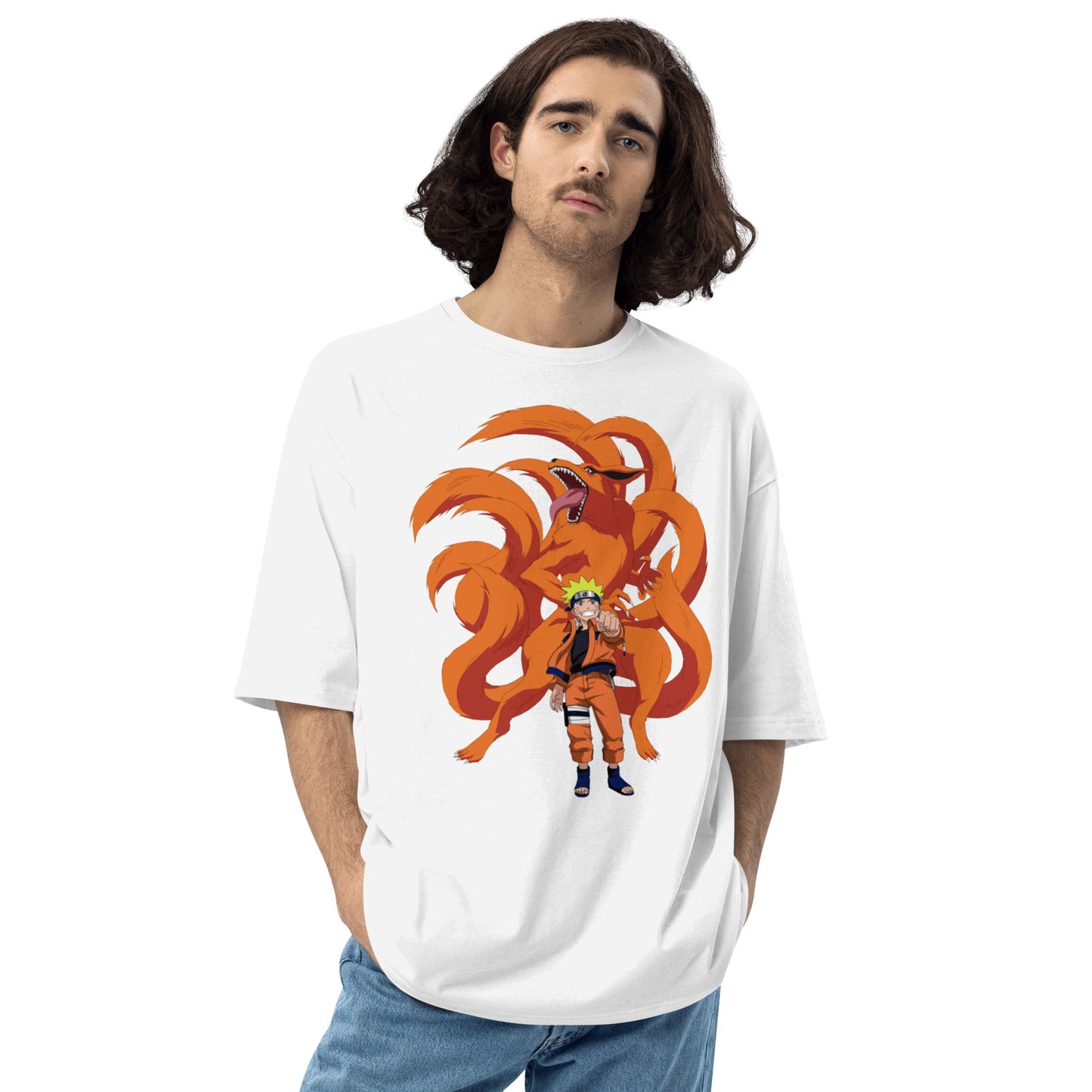 AMHYPE UNISEX NARUTO DRAGON OVERSIZE TEE - amhype