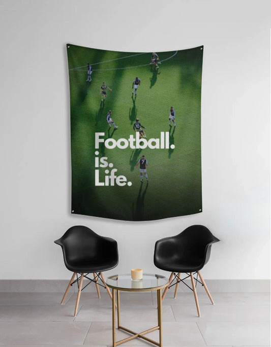 Football Is Life Tapestry – Aesthetic Soccer Wall Hanging - amhype