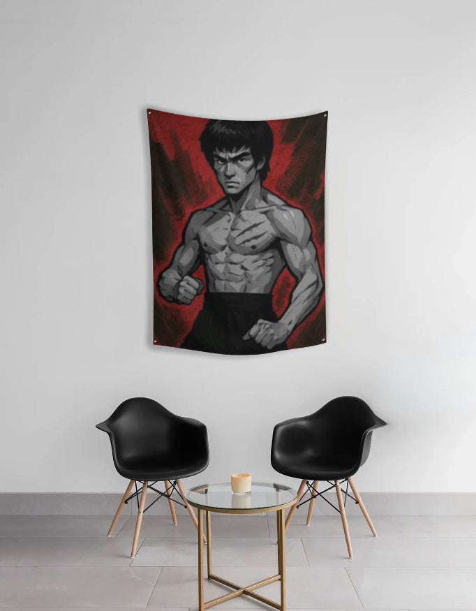 Bruce Lee Aesthetic Wall Tapestry – Iconic Martial Arts Legend by AmHype - amhype