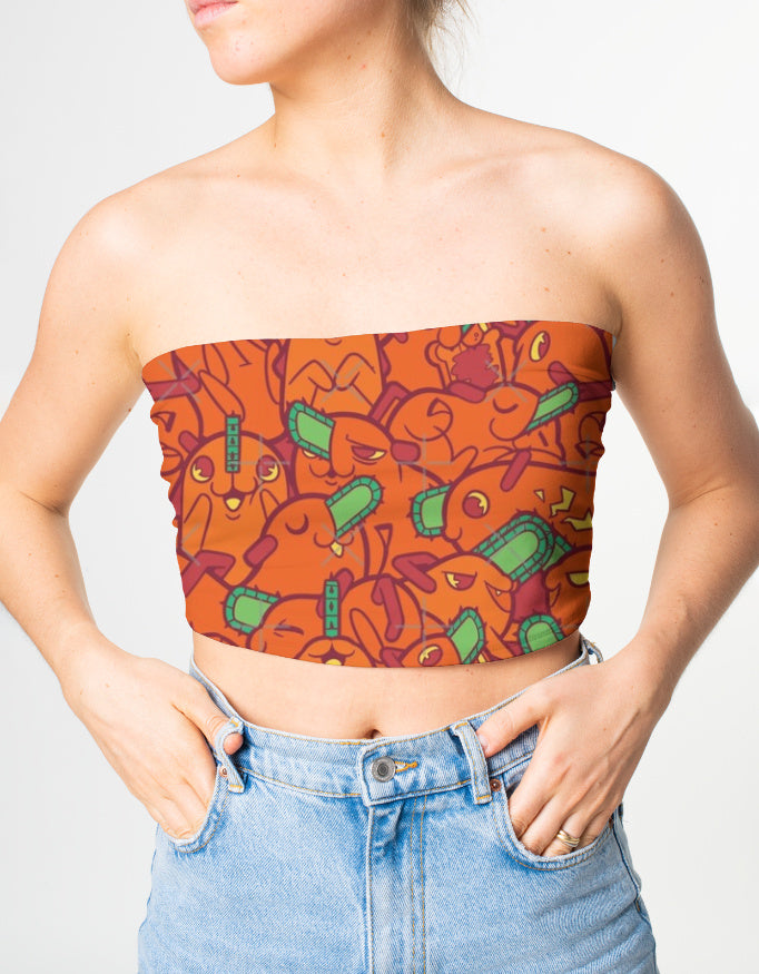 Chainsaw Man Tube Top — Pochita All-Over Print - amhype