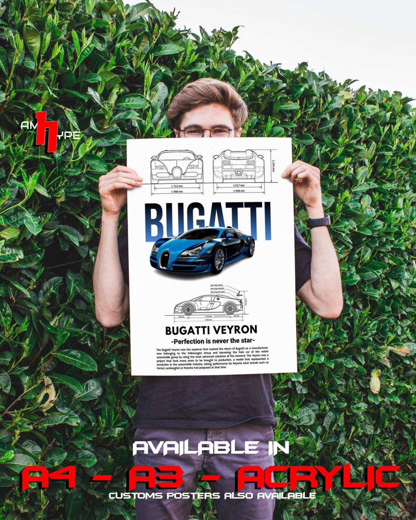 Exotic Car Posters | Wall Posters | A3 | A4 | Acrylic - amhype