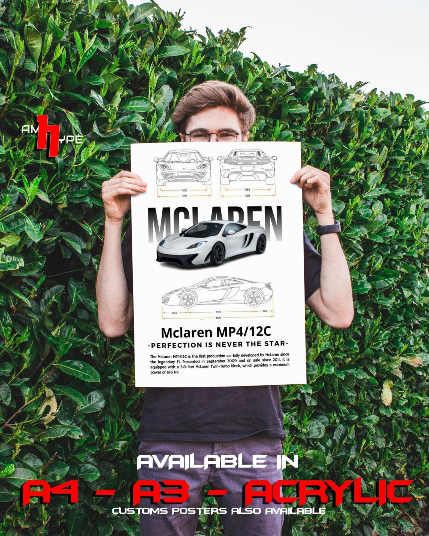 Exotic Car Posters | Wall Posters | A3 | A4 | Acrylic - amhype