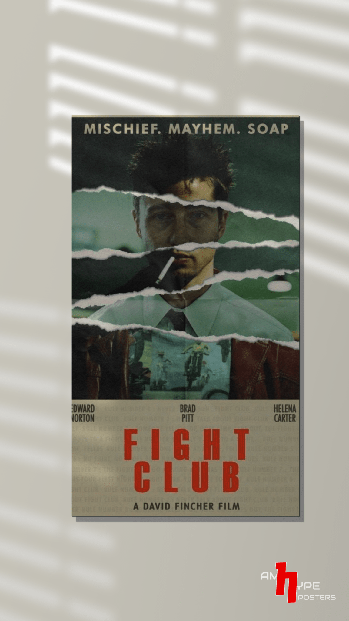 Fight Club | Movies | Wall Posters | A3 | A4 | Metal - amhype