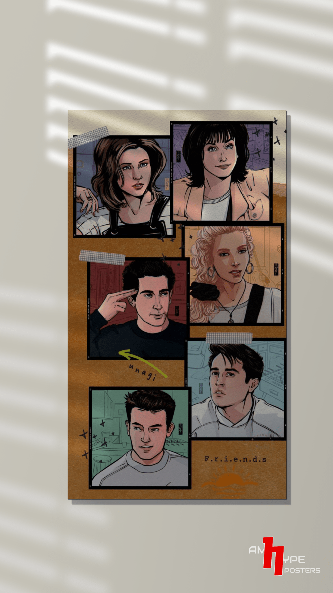 Friends | TV Series | Wall Posters | A3 | A4 | Metal - amhype