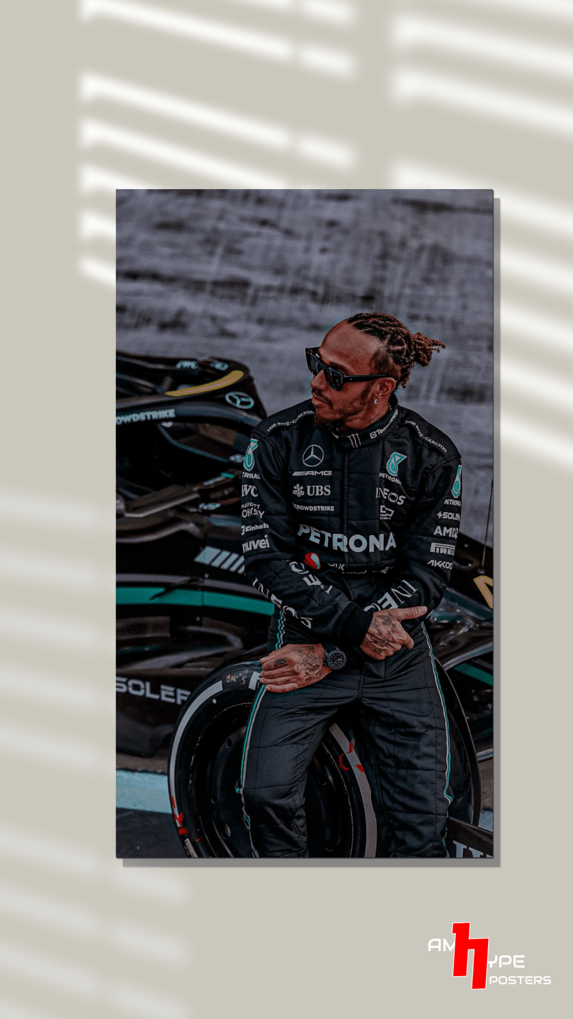 Lewis Hamilton | F1 | Sir Lewis hamilton | Mercedes | Wall Posters | A3 | A4 | Metal - amhype