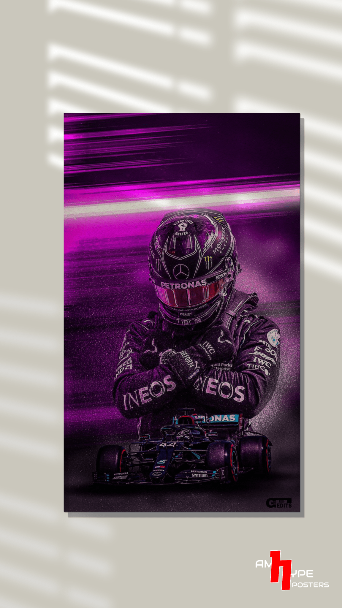 Lewis Hamilton | F1 | Sir Lewis hamilton | Mercedes | Wall Posters | A3 | A4 | Metal - amhype