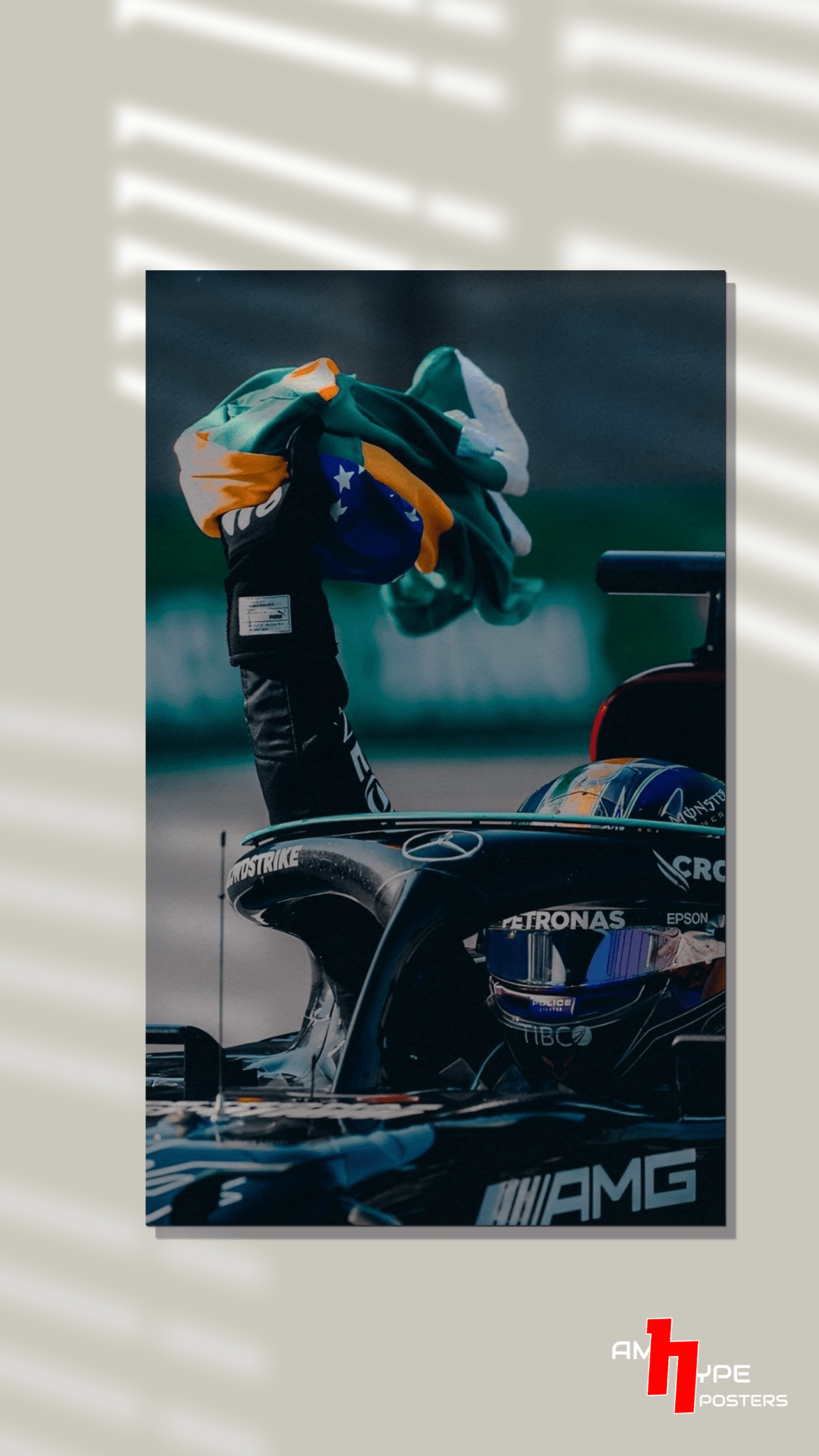 Lewis Hamilton | F1 | Sir Lewis hamilton | Mercedes | Wall Posters | A3 | A4 | Metal - amhype