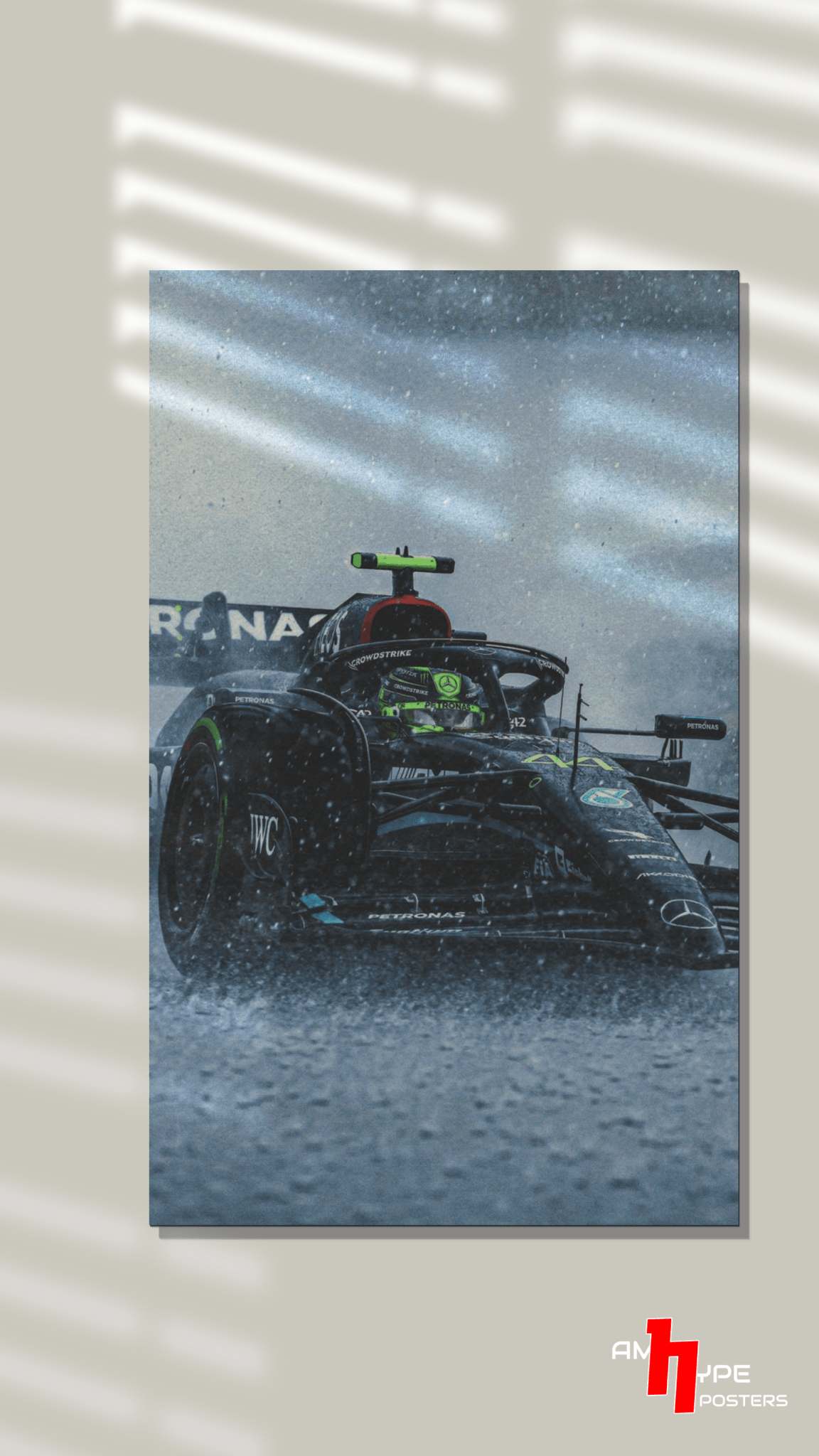 Mercedes | F1 | Sir Lewis hamilton | George Russell | Wall Posters | A3 | A4 | Metal - amhype