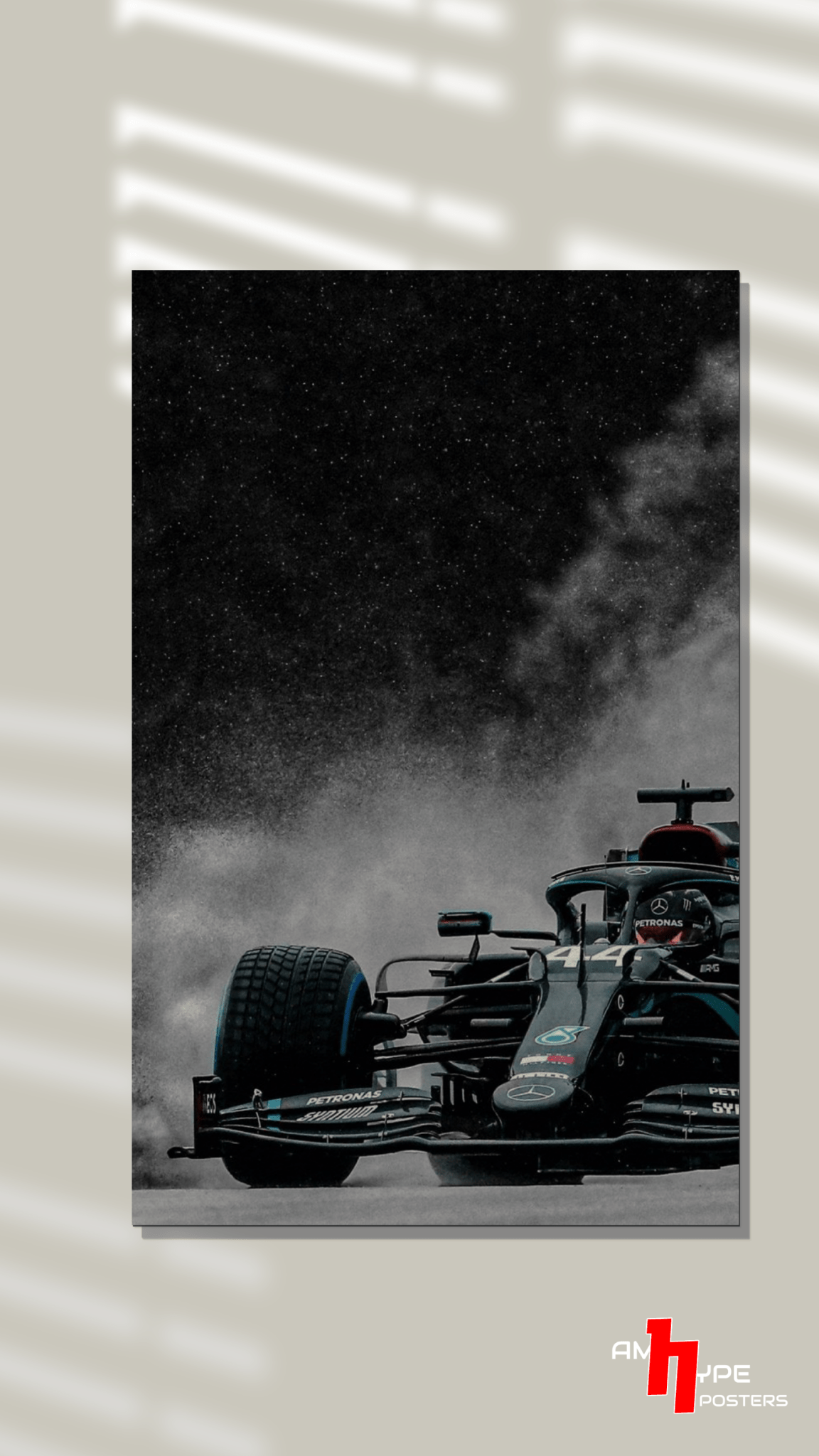 Mercedes | F1 | Sir Lewis hamilton | George Russell | Wall Posters | A3 | A4 | Metal - amhype