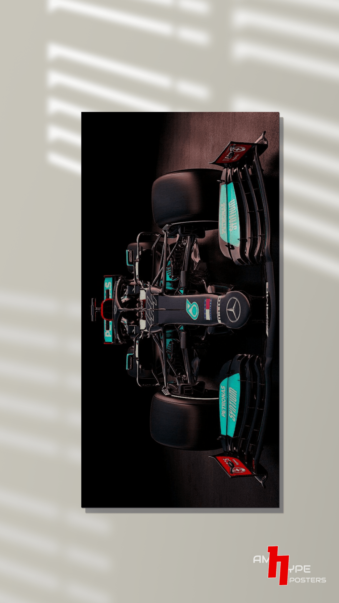 Mercedes | F1 | Sir Lewis hamilton | George Russell | Wall Posters | A3 | A4 | Metal - amhype