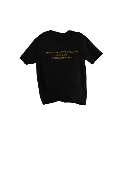 UNIVERSE WILL FALL IN LOVE WITH STUBBORN HEART | Oversized | T-shirt | Unisex | GenZ - amhype