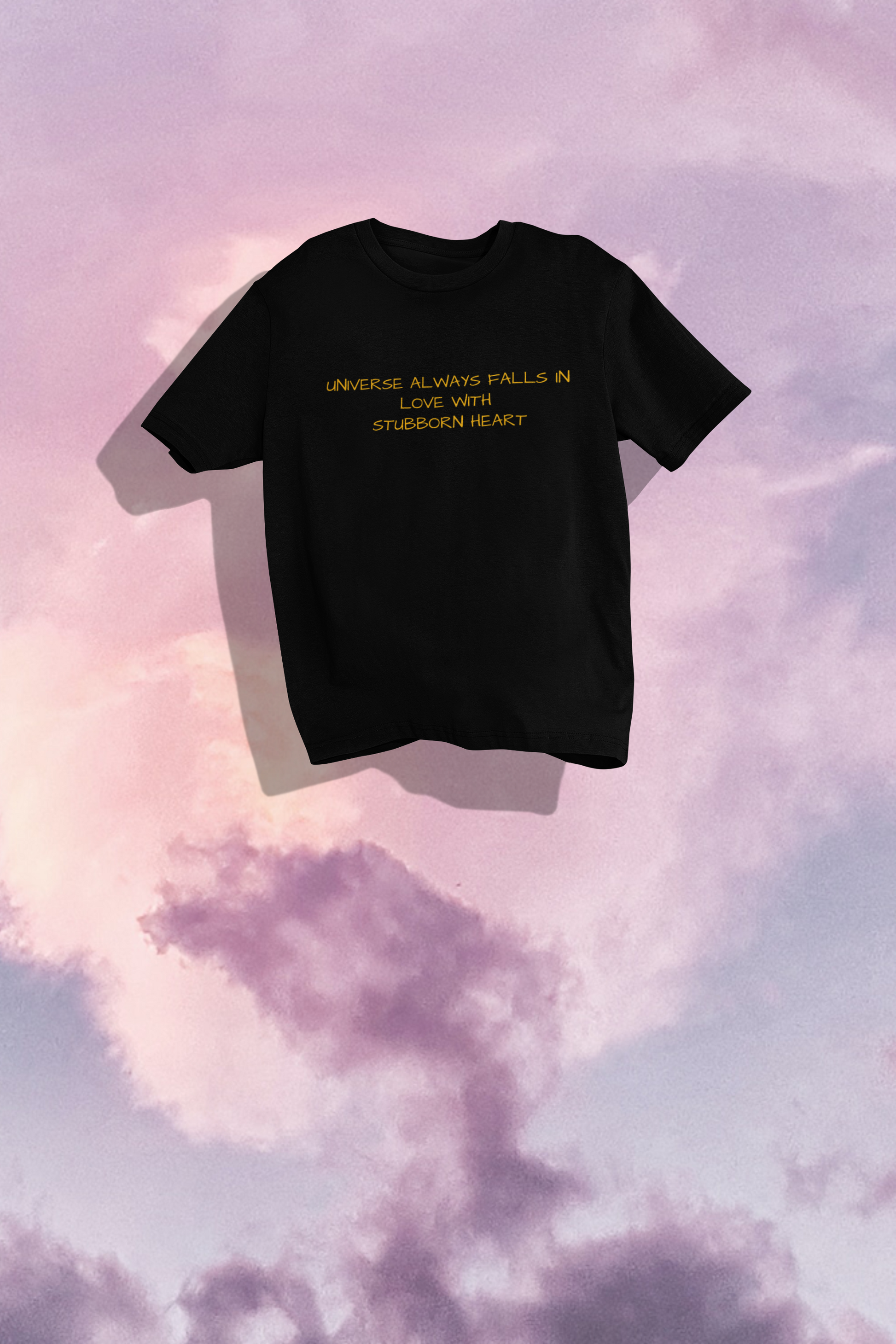 UNIVERSE WILL FALL IN LOVE WITH STUBBORN HEART | Oversized | T-shirt | Unisex | GenZ - amhype