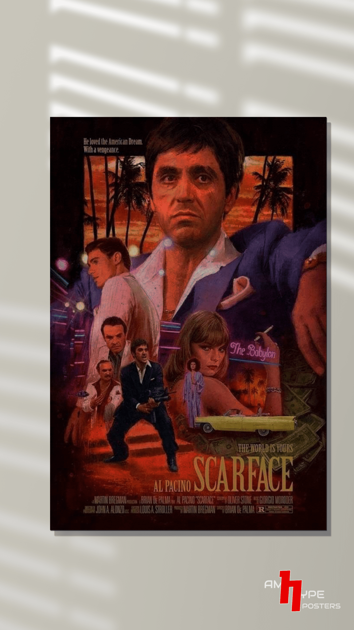 Scarface | Movies | Wall Posters | A3 | A4 | Metal - amhype