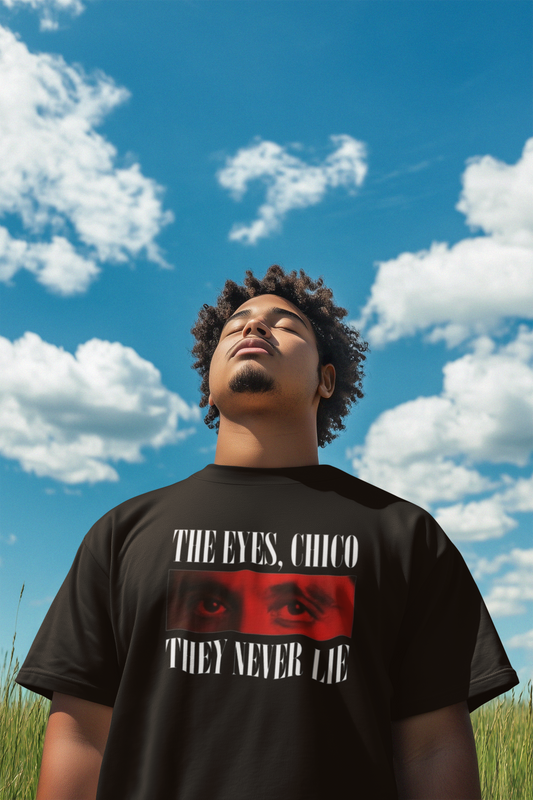"The Eyes, Chico" Oversized T-Shirt – 240 GSM Premium Tee ft. The Weeknd Eyes - amhype