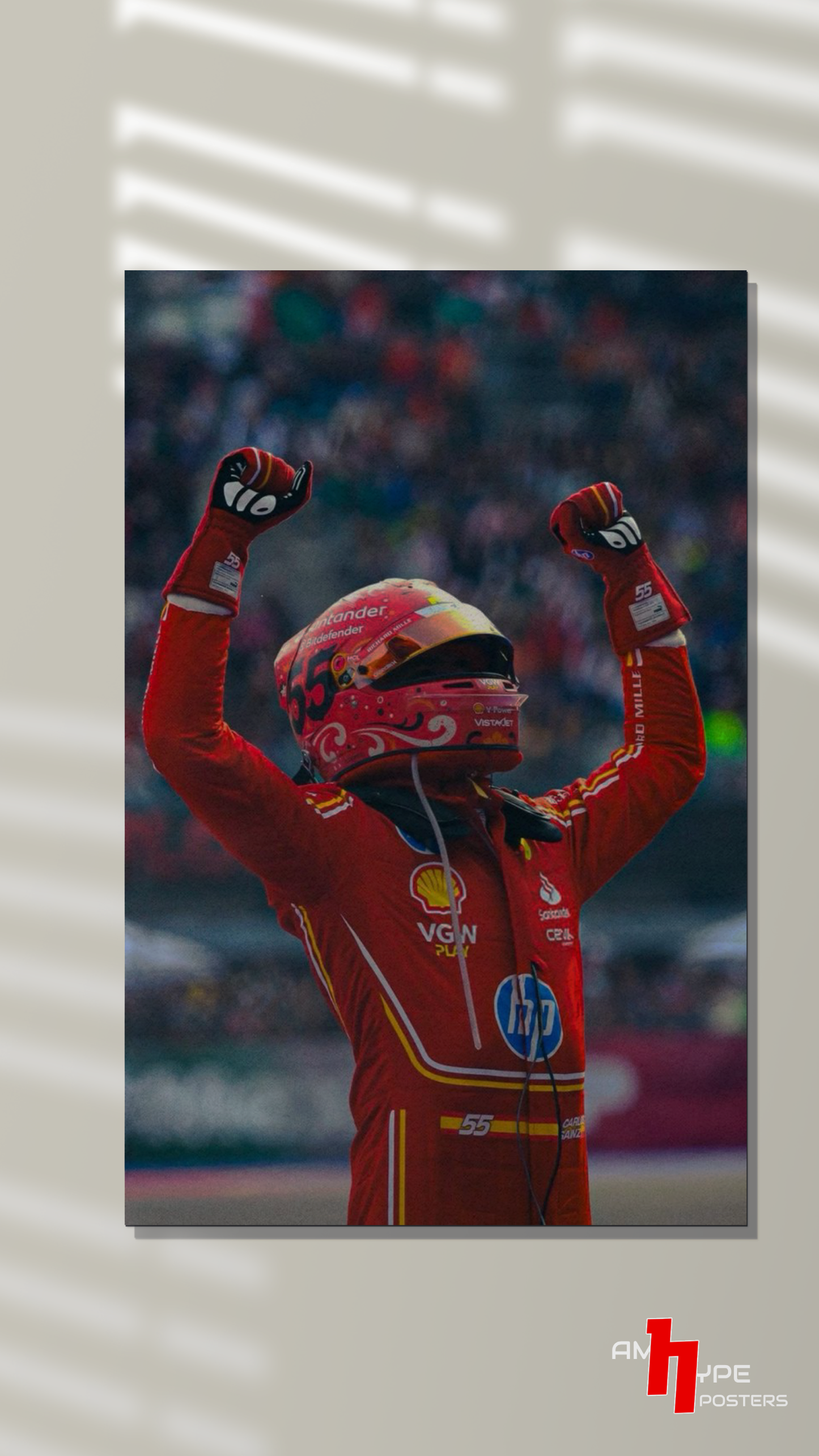 Carlos sainz | Smooth Operator | F1 | Ferrari | Wall Posters | A3 | A4 | Metal