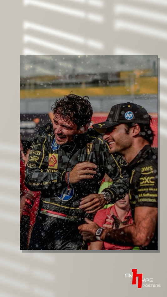 Carlos sainz | Charles Leclerc | Smooth Operator | F1 | Ferrari | Wall Posters | A3 | A4 | Metal