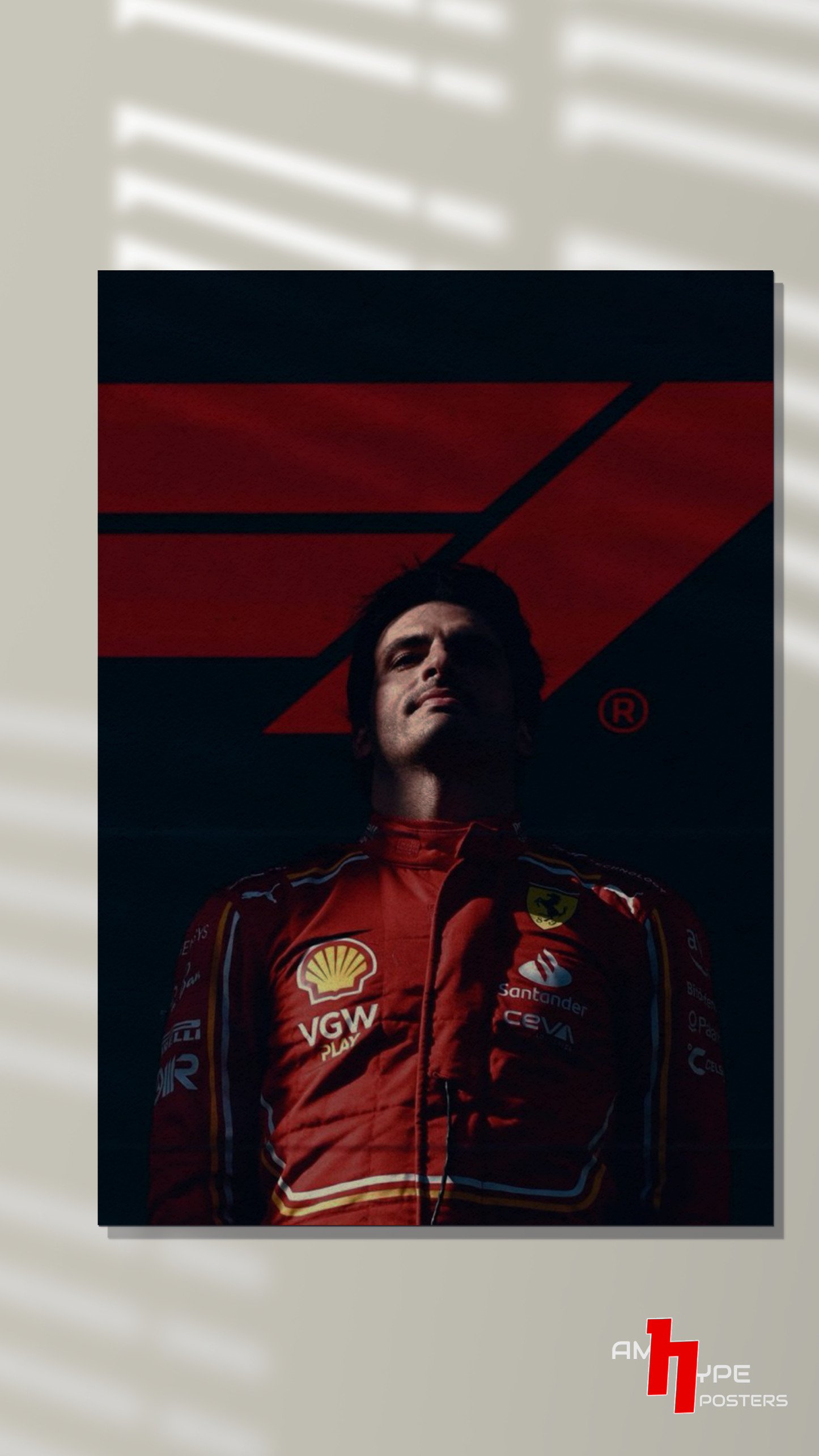 Carlos sainz | Smooth Operator | F1 | Ferrari | Wall Posters | A3 | A4 | Metal