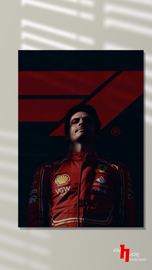 Carlos sainz | Smooth Operator | F1 | Ferrari | Wall Posters | A3 | A4 | Metal