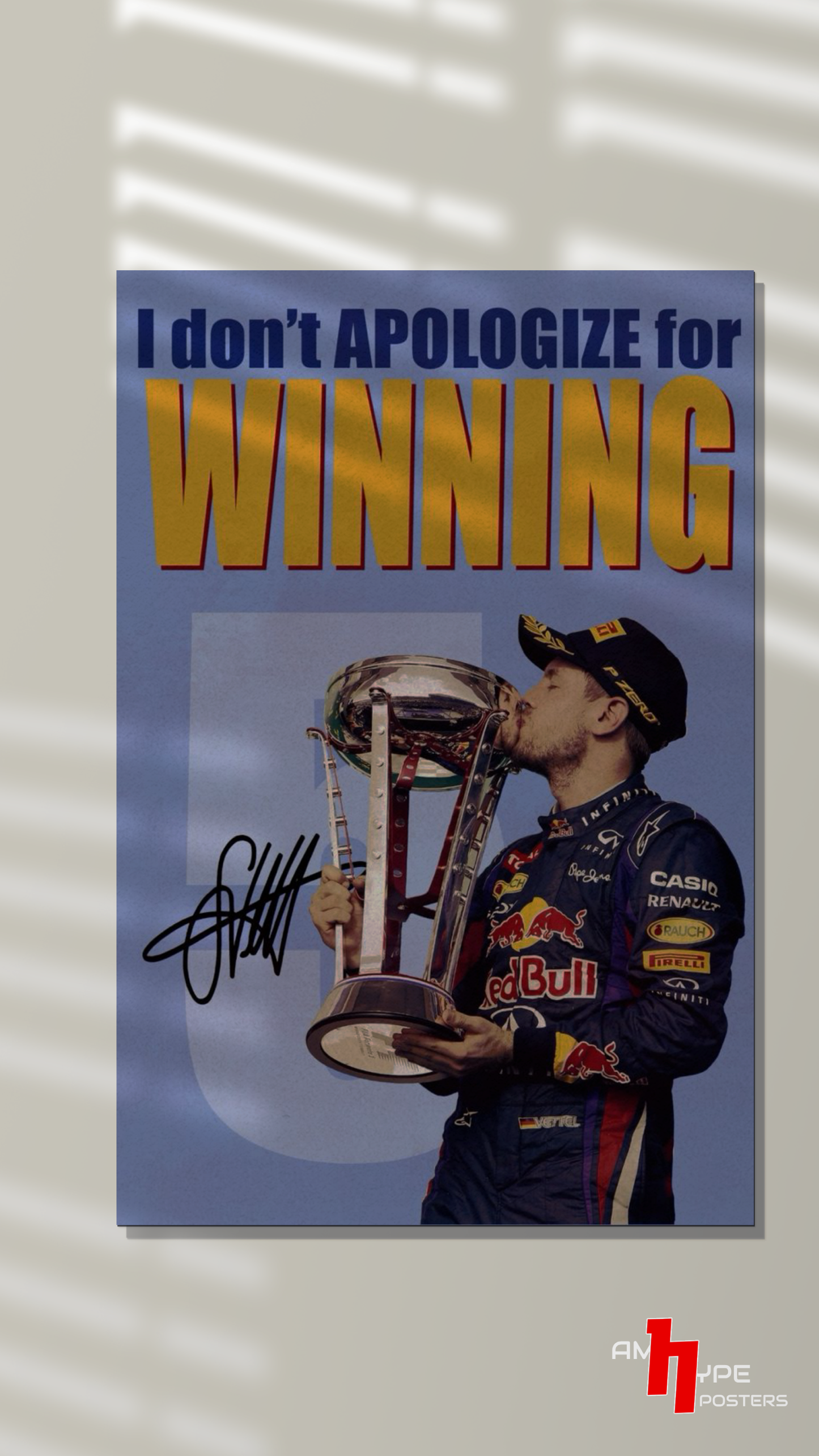 Sebastian Vettel | The Inspector Seb | F1 | Redbull | Wall Posters | A3 | A4 | Metal