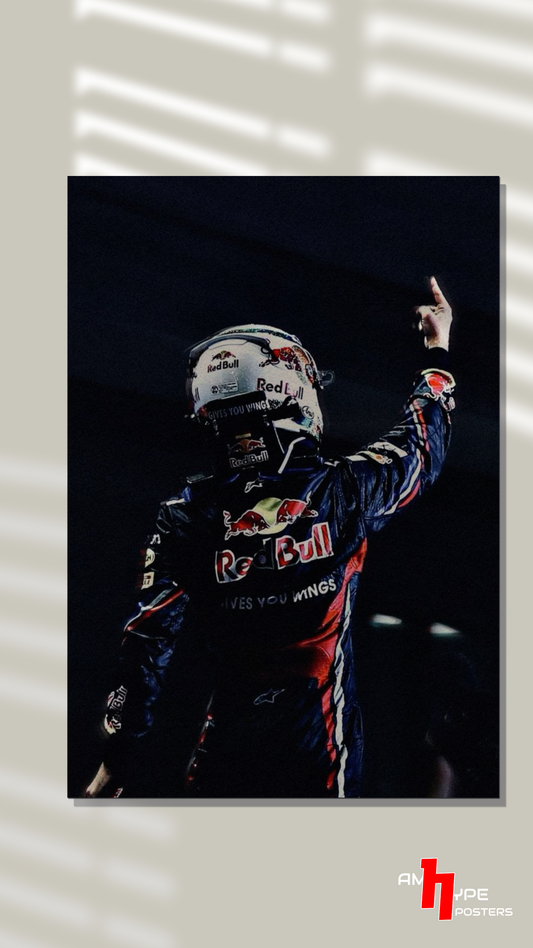 Sebastian Vettel | The Inspector Seb | F1 | Redbull | Wall Posters | A3 | A4 | Metal