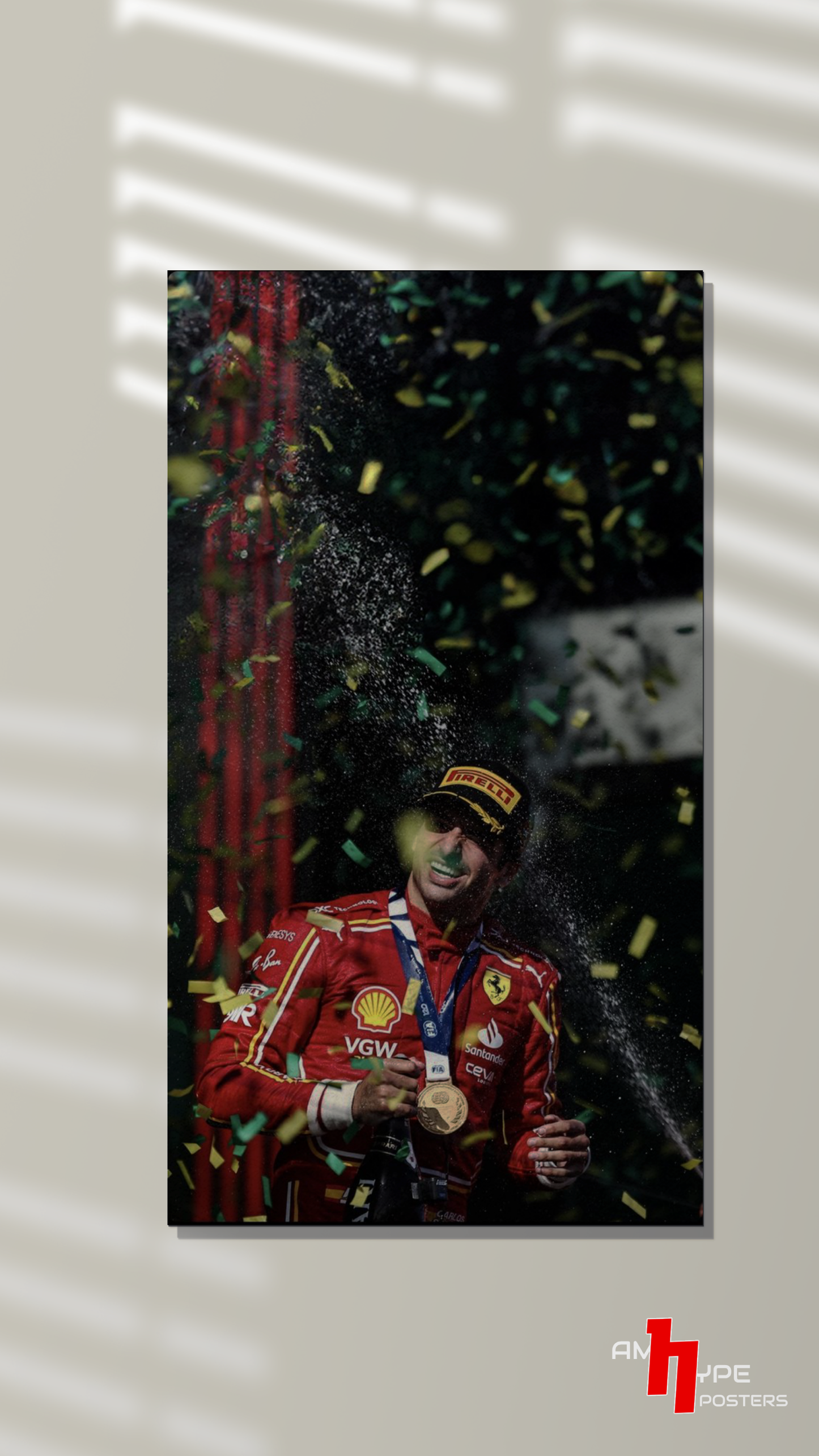 Carlos sainz | Smooth Operator | F1 | Ferrari | Wall Posters | A3 | A4 | Metal