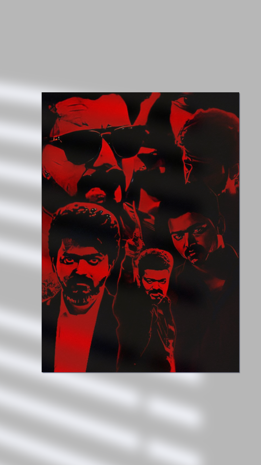 Thalapathy Vijay | Movies | Wall Posters | A3 | A4 | Metal