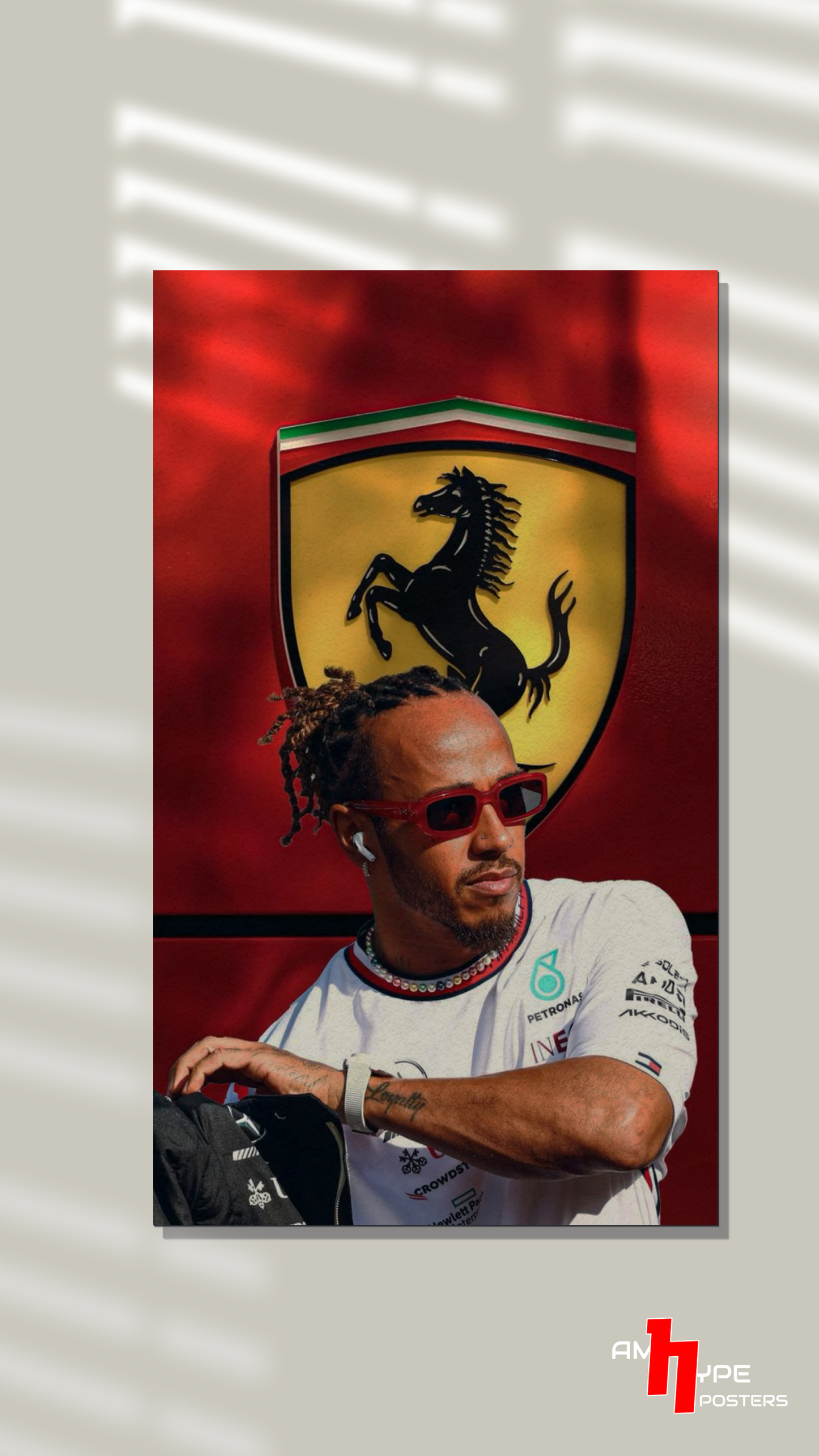 Lewis hamilton  | F1 | Sir Lewis hamilton | Ferrarri | Wall Posters | A3 | A4 | Metal