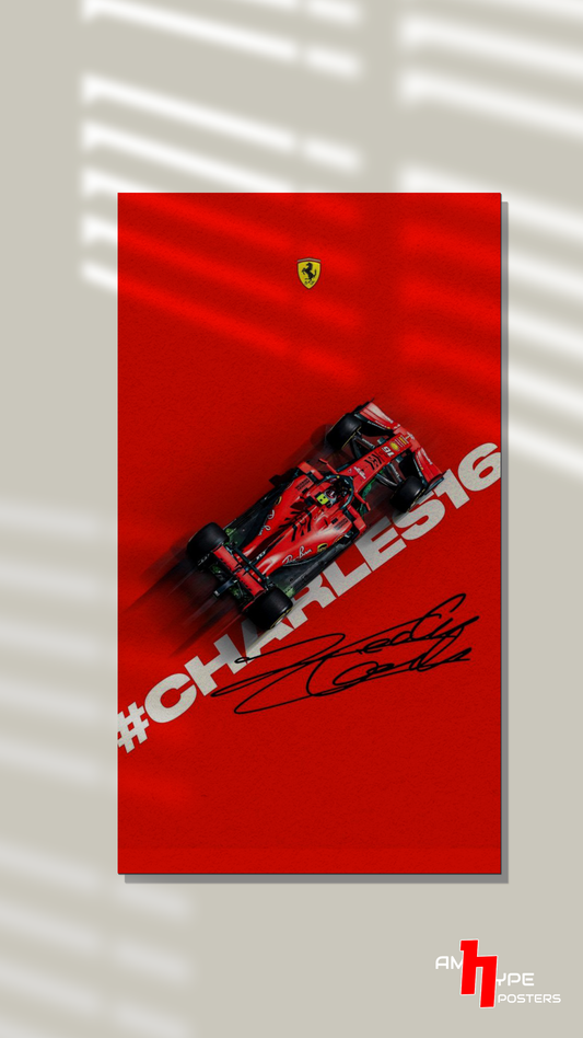 Charles Leclerc | F1 | Ferrari | Wall Posters | A3 | A4 | Metal