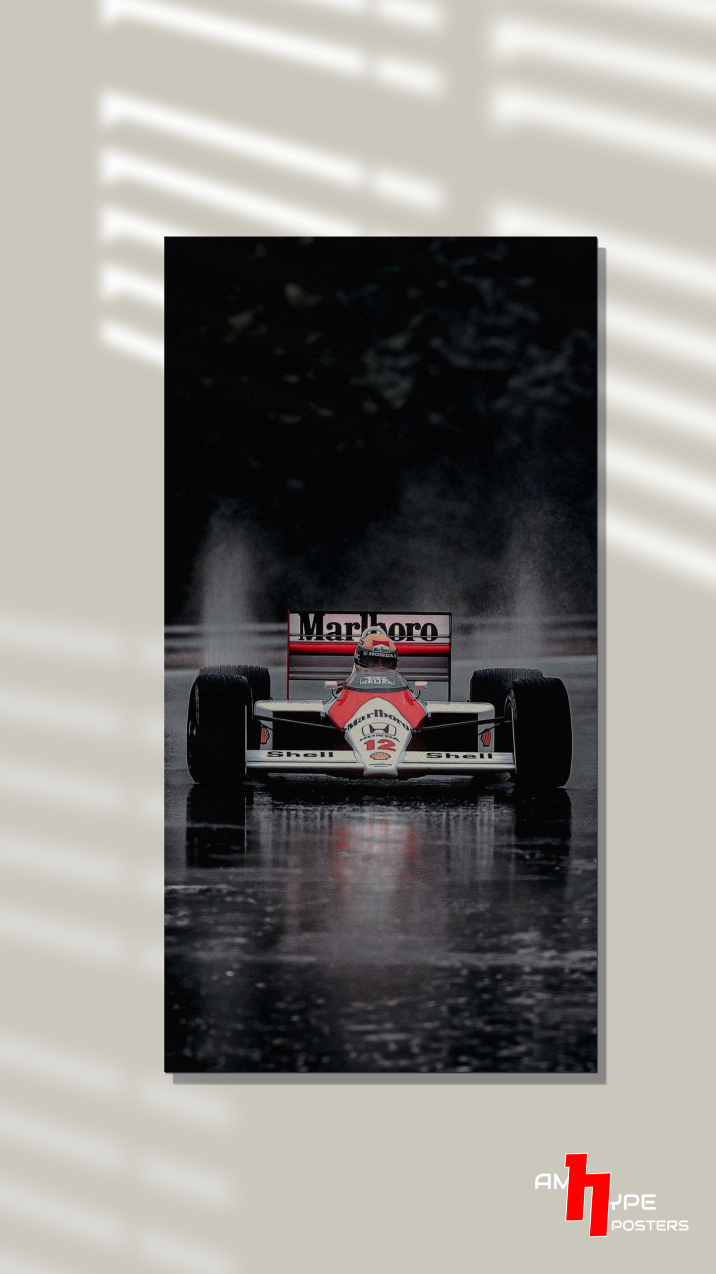 Senna | F1 | Ayrton Senna | Ferrari | Wall Posters | A3 | A4 | Metal