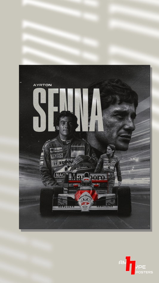 Senna | F1 | Ayrton Senna | Ferrari | Wall Posters | A3 | A4 | Metal