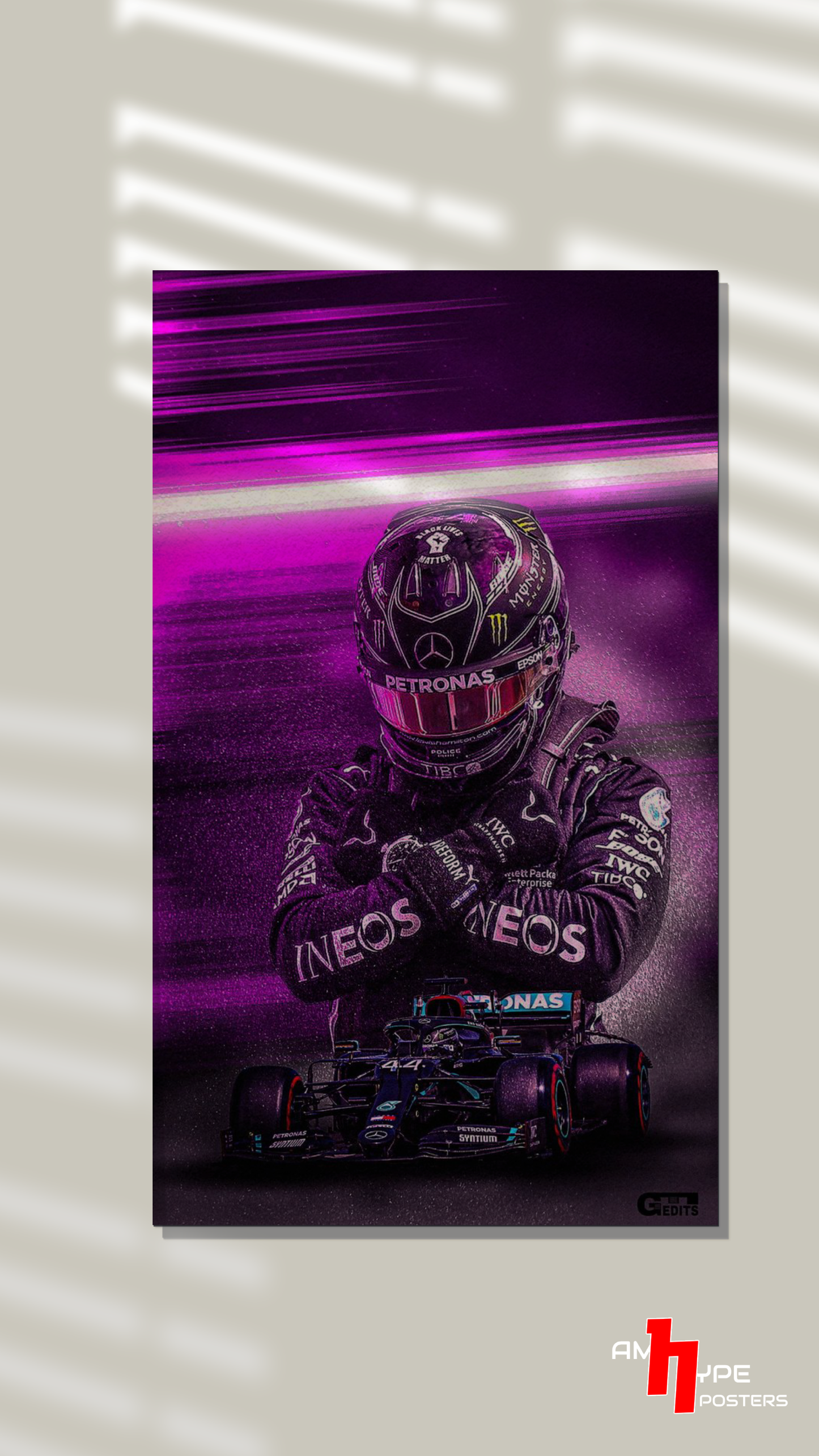 Lewis Hamilton | F1 | Sir Lewis hamilton | Mercedes | Wall Posters | A3 | A4 | Metal