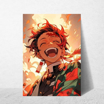 Tanjiro Kamado Poster | Demon Slayer Anime - kimetsu no yaiba | Laminated | For Wall, Office and Home Decor | A3 | A4 | Acrylic | Metal