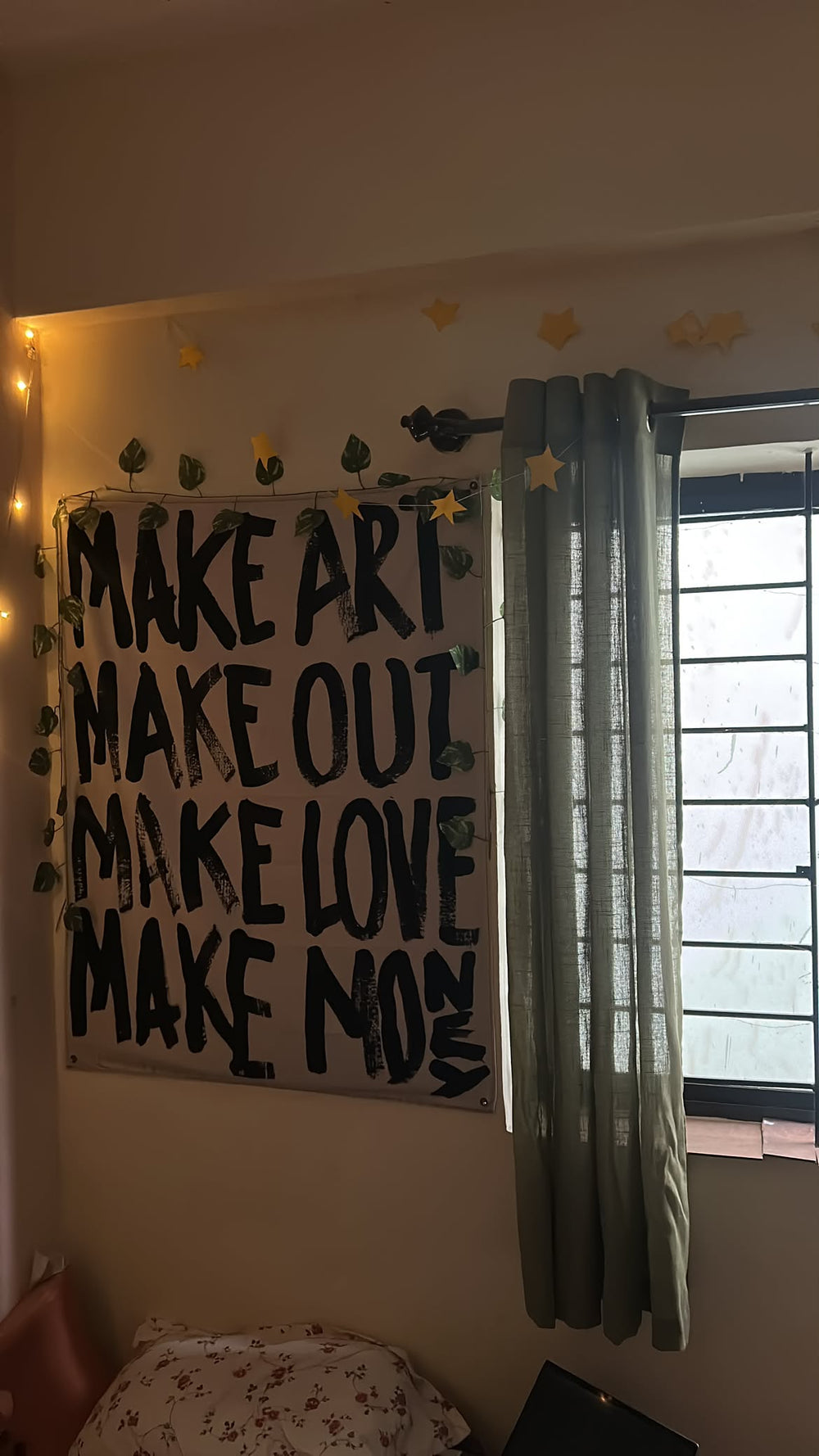 Make Art Make Out Make Love Make Money Tapestry | Creative Lifestyle Wall Art by AmHype