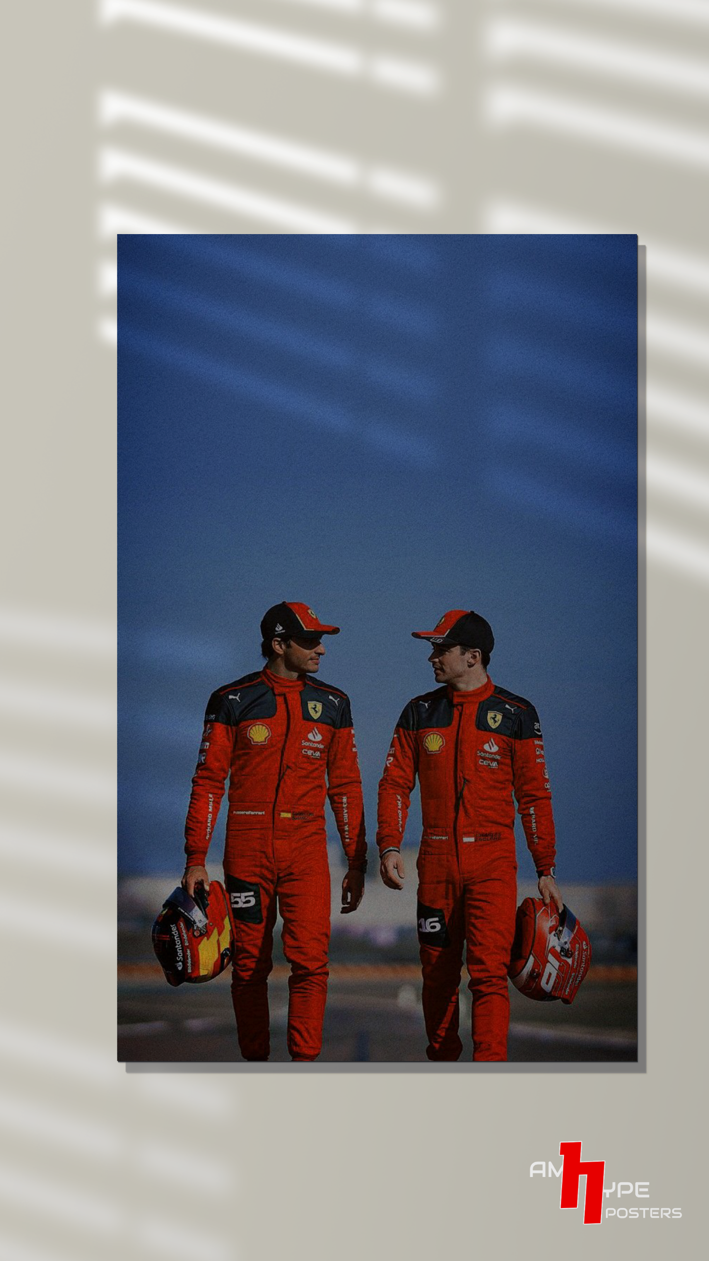 Carlos sainz | Charles Leclerc | Smooth Operator | F1 | Ferrari | Wall Posters | A3 | A4 | Metal