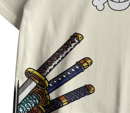 One Piece Straw Hat Zoro Swords Oversized T-Shirt | Anime Streetwear by AmHype