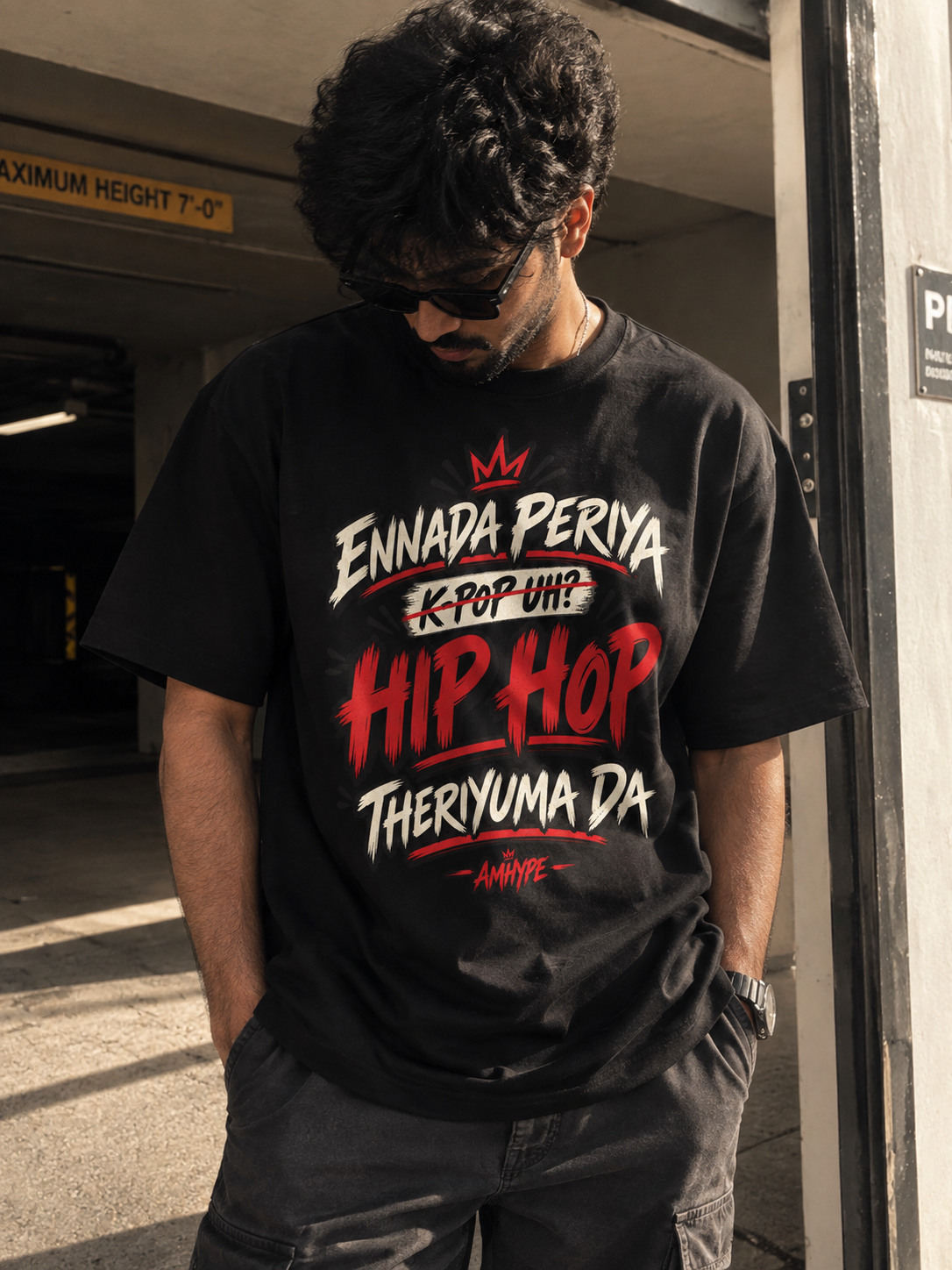 Ennada Periya K-Pop Uh Hip Hop Theriyuma Da Oversized Tee | Tamil Hip Hop by AmHype