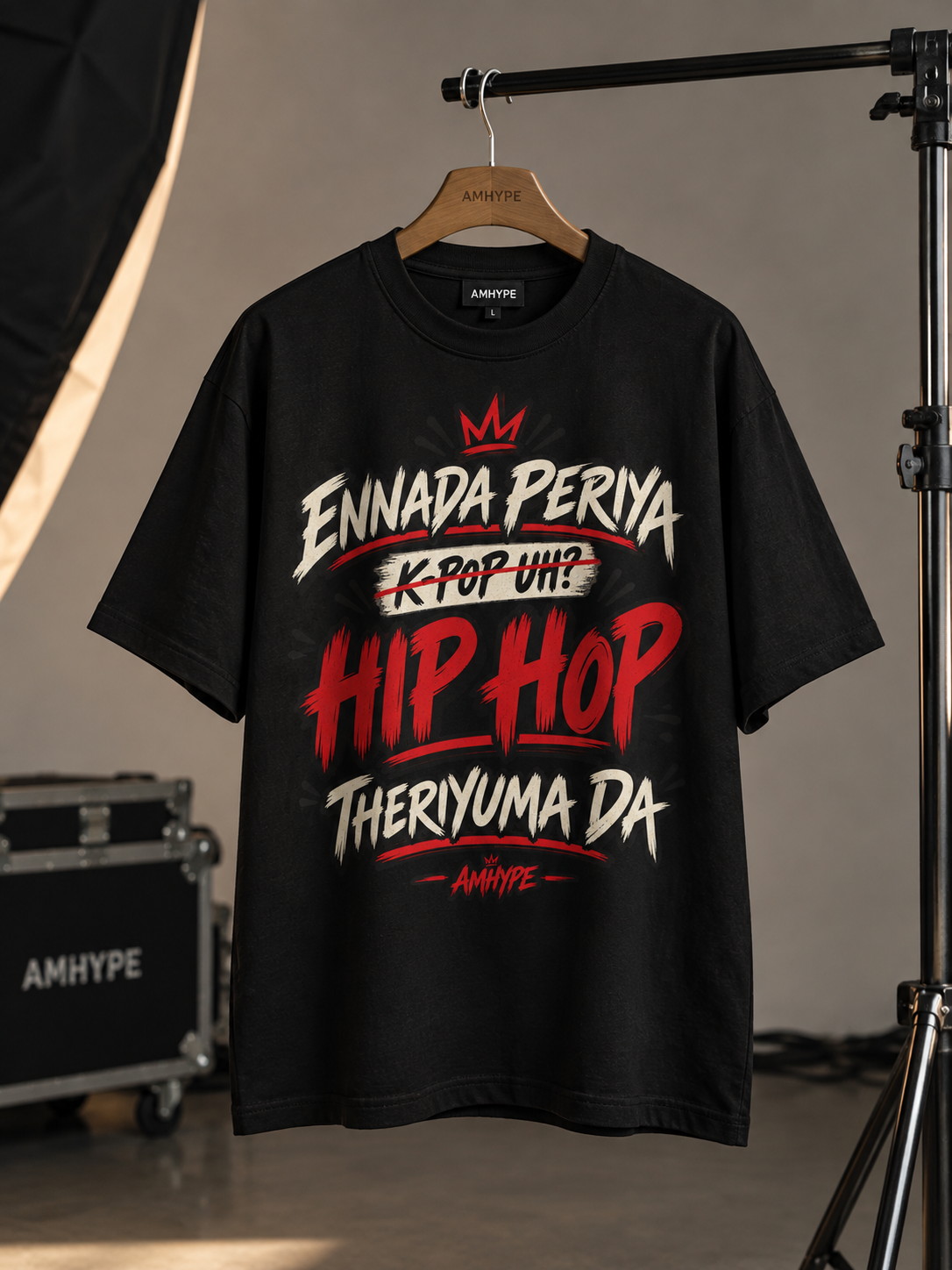 Ennada Periya K-Pop Uh Hip Hop Theriyuma Da Oversized Tee | Tamil Hip Hop by AmHype