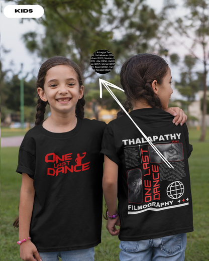 Vijay Filmography Kids T-Shirt | One Last Dance Farewell