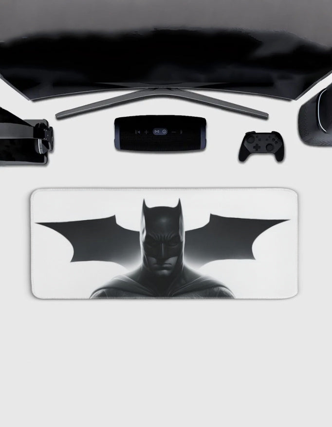 Batman logo gaming pad desk mat — DC Comics dark knight bat symbol print by amhype