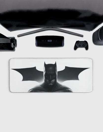 Batman logo gaming pad desk mat — DC Comics dark knight bat symbol print by amhype