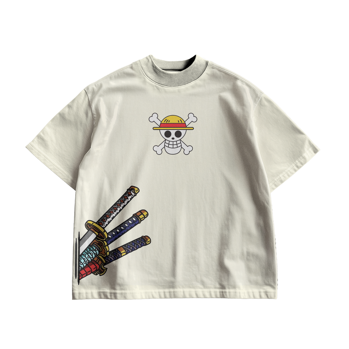 One Piece Straw Hat Zoro Swords Oversized T-Shirt | Anime Streetwear by AmHype