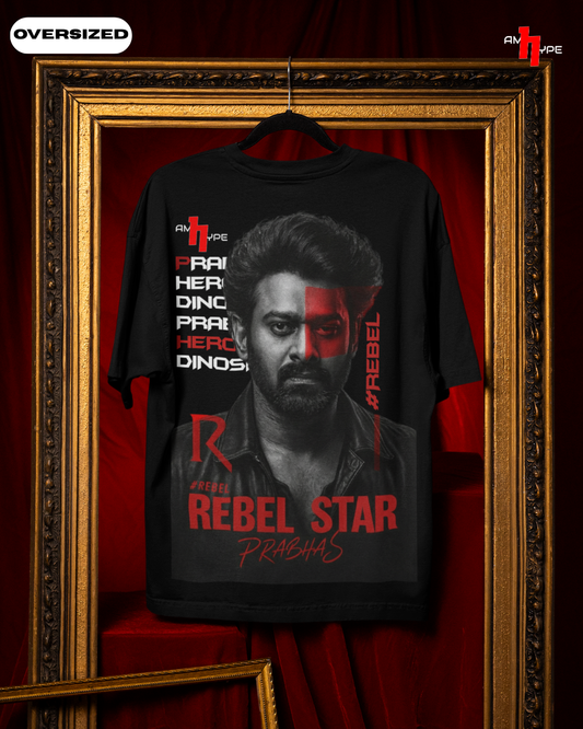 Rebel Star Prabhas Dinosaur Oversized T-Shirt | Street Fit