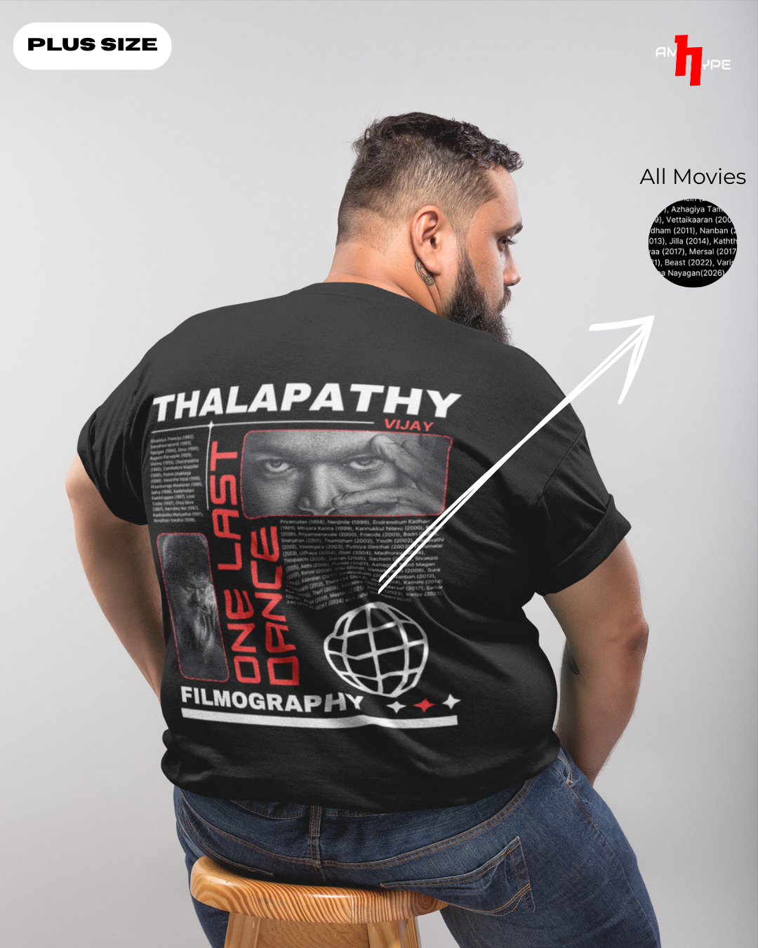 Thalapathy Vijay Filmography Farewell Plus Size T-Shirt | One Last Dance