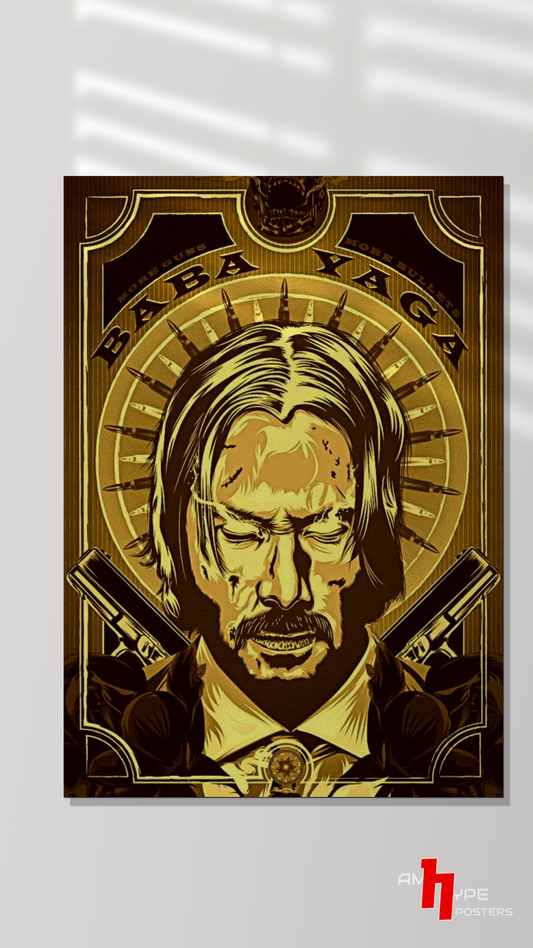 John Wick | Movies | Wall Posters | A3 | A4 | Metal